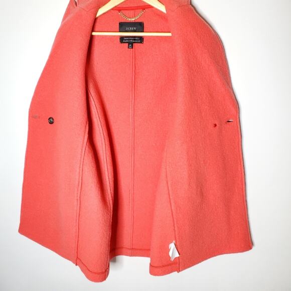 J Crew Daphne Topcoat Boiled Wool winter coat button front Size 2P - Picture 7 of 14